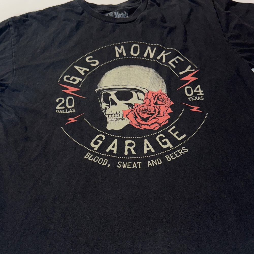 Gas Monkey 2004 Texas Garage‎ Black Graphic Tee